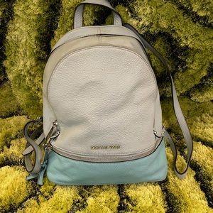 Michael Kors Light blue two tone Backpack Purse